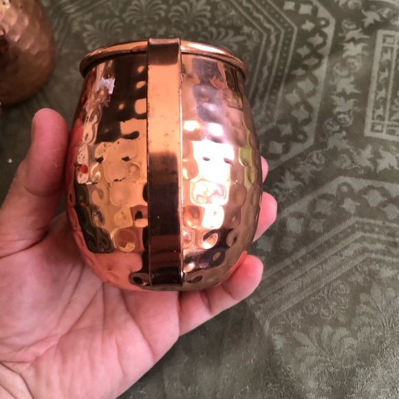 Copper Hammered Mugs for Dining, camping or on the road, a little scuffing - Picture 4 of 9